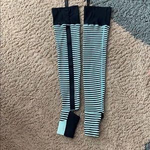 Lululemon striped leg warmer.